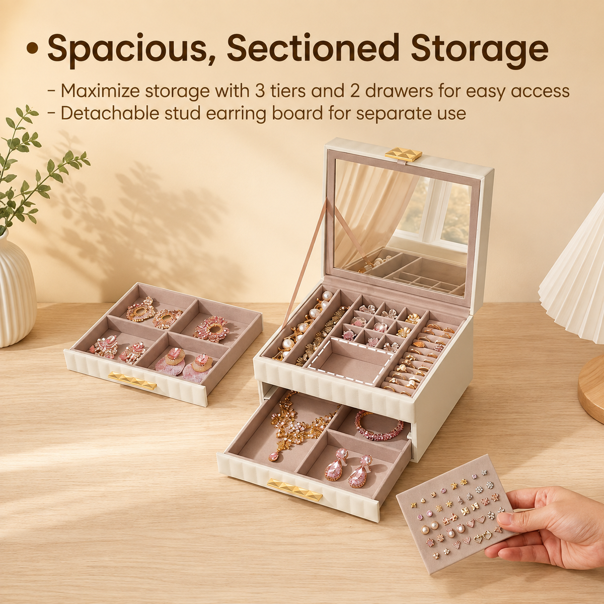 3-Tier Jewelry Organizer Box