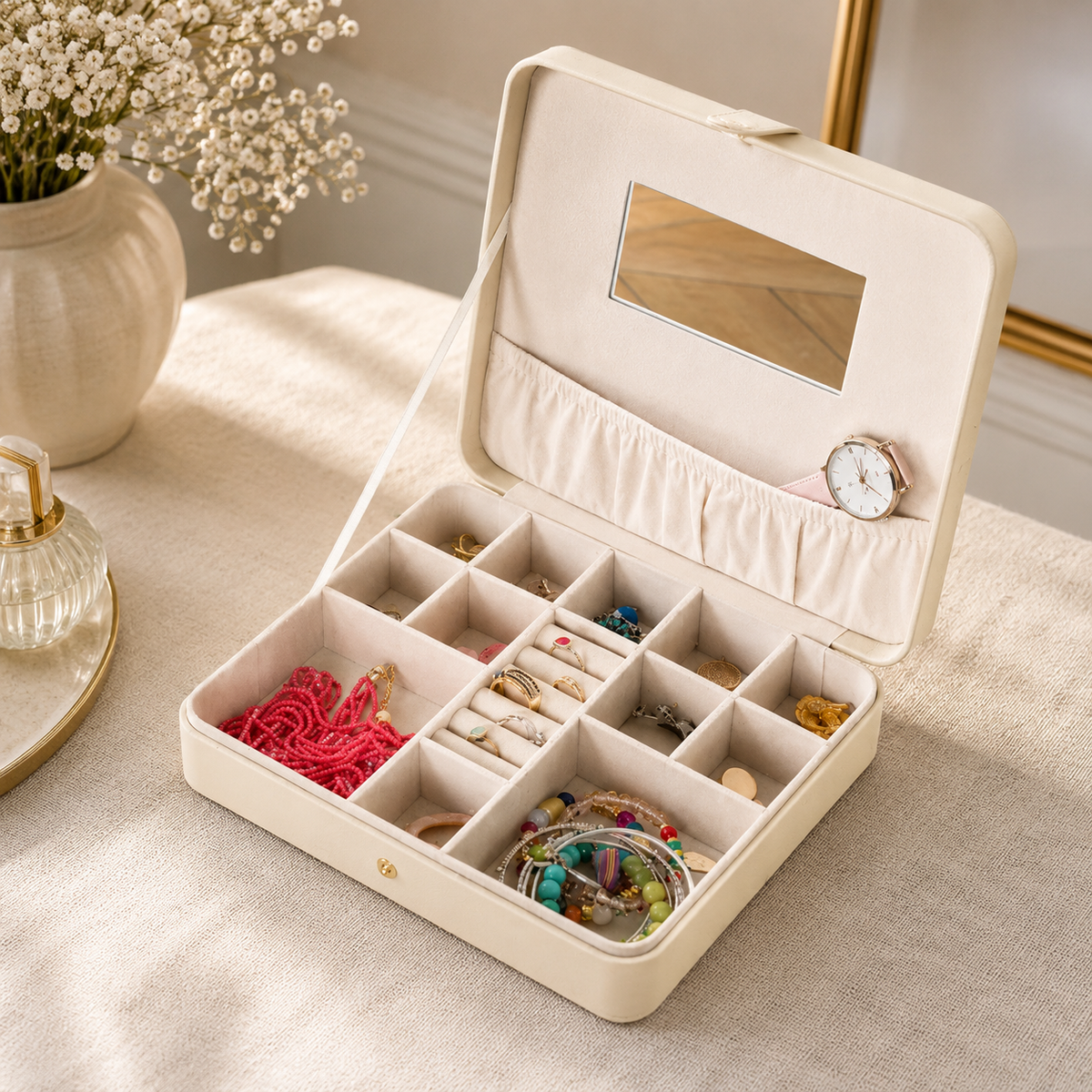 Large Travel Jewelry Organizer Case