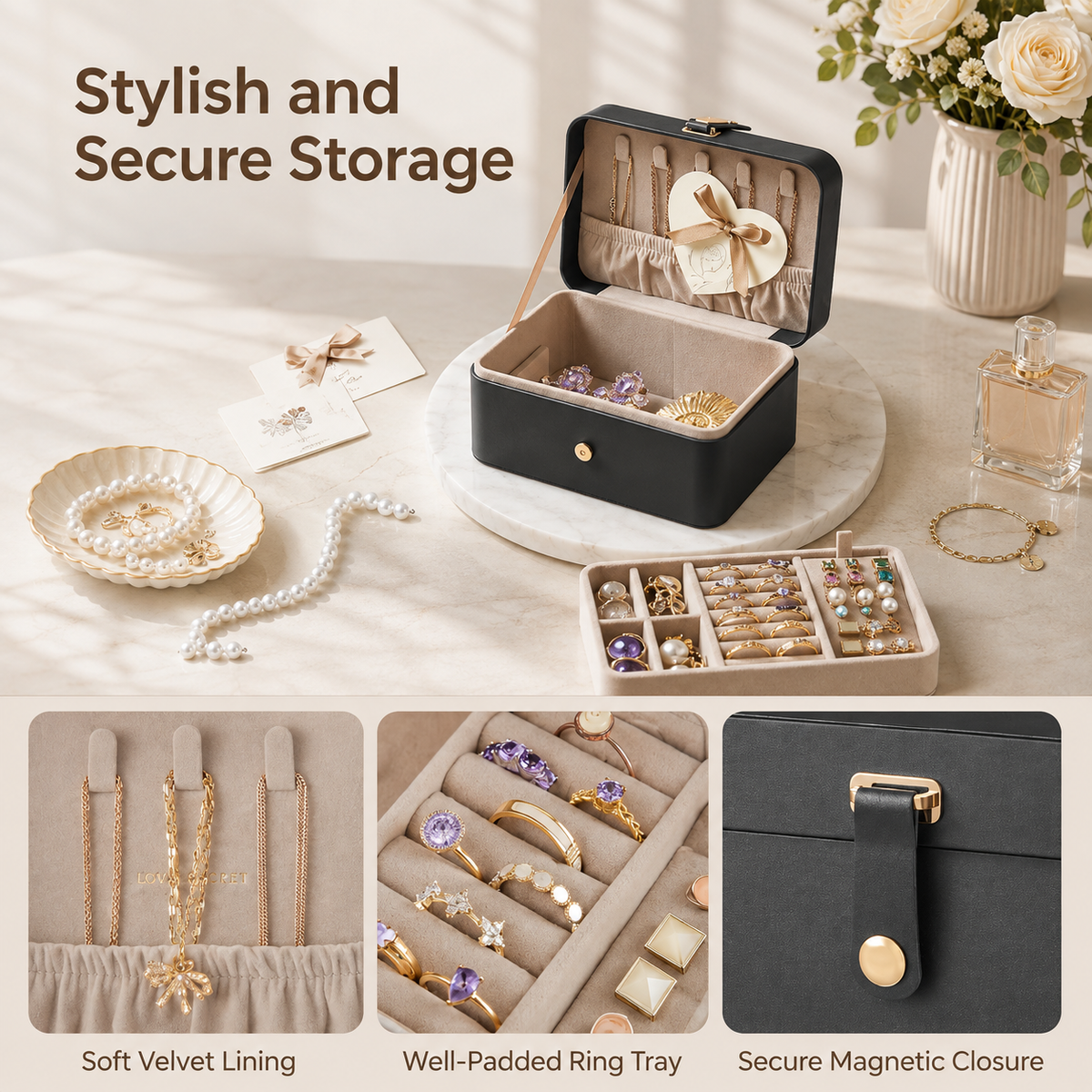 2-Layer Travel Jewelry Organizer