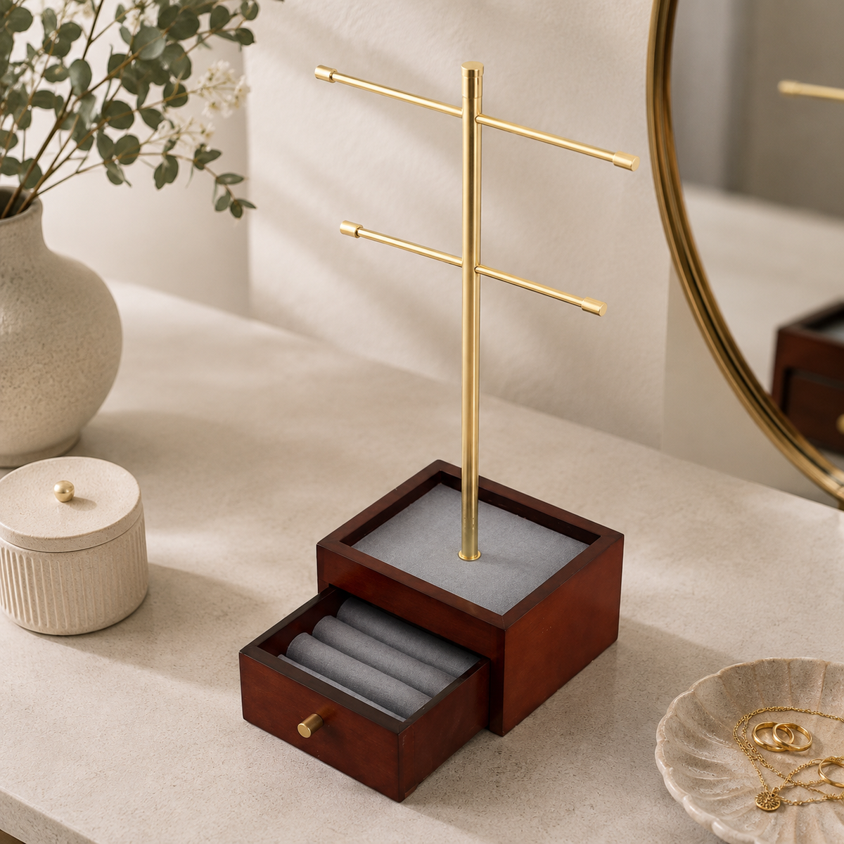 Two-Tier Jewelry Organizer Stand