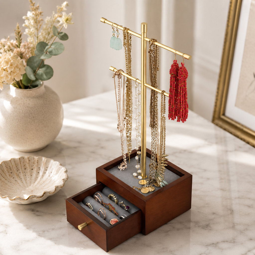Two-Tier Jewelry Organizer Stand
