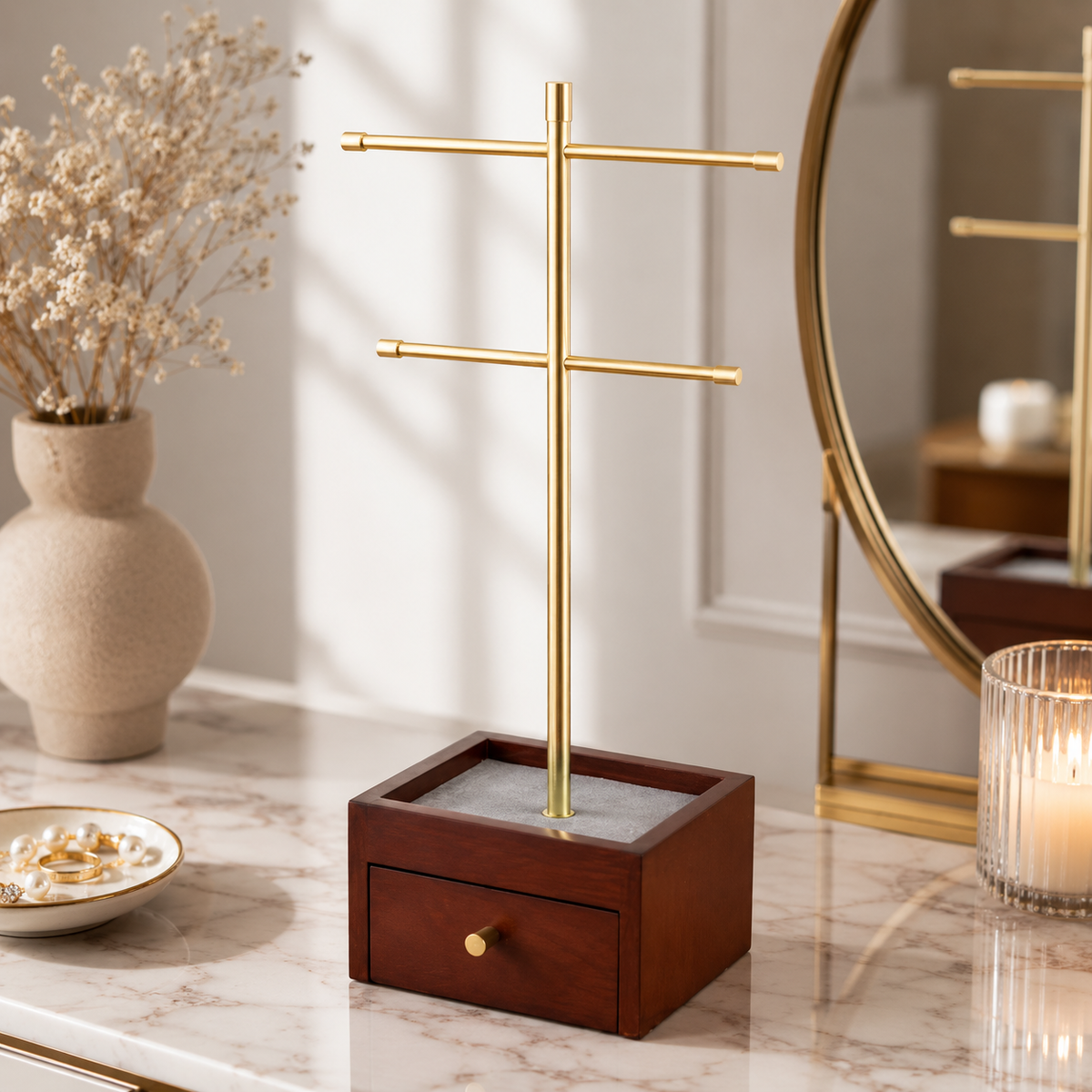 Two-Tier Jewelry Organizer Stand